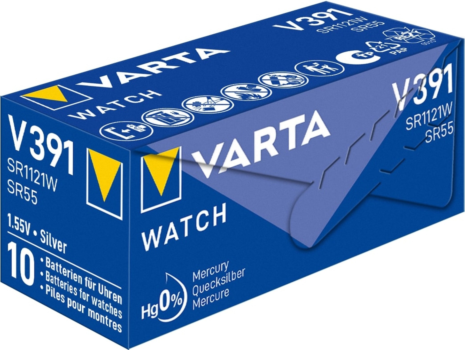 Varta V391 Silver Oxide Pack of 10